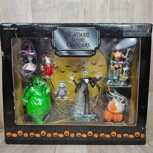 Nightmare Before Christmas Figure Set Jack Sally Oogie Lock Zero Tim Burton